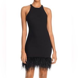 Likely Black Feather Hem Mini Dress 00